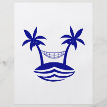 praia smileblue.png do hammock da palma panfletos personalizados