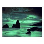 Praia, surf e pedra cartoes postais