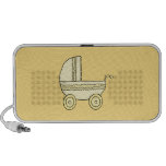 Pram. amarelo do bebê caixinha de som para iPhone
