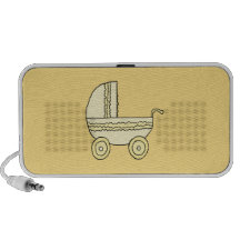 Pram. amarelo do bebê caixinha de som para iPhone