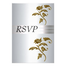 Prata de RSVP Convite Personalizados