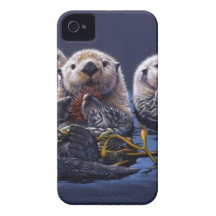 Prazer da família da lontra capa de iPhone 4 Case-Mate