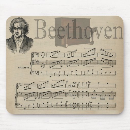 Presente clássico da música de Beethoven para meló Mousepads