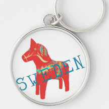 Presentes & cumprimentos do cavalo de Dala do suec Chaveiro
