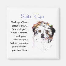 Presentes dos amantes de Shih Tzu Imãs De Geladeira