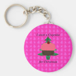 Presentes engraçados do Natal do cupcake Chaveiro