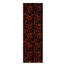 Preto alaranjado floral do vintage cartoes de visitas