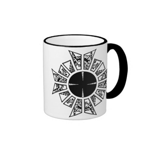Preto da estrela da lamentação caneca
