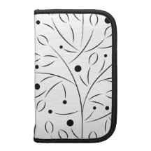 Preto no teste padrão floral branco organizadores