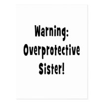preto overprotective de advertência da irmã cartées postais
