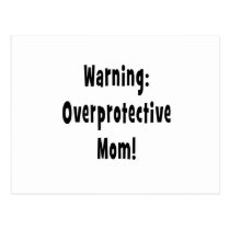 preto overprotective de advertência da mamã cartées postais