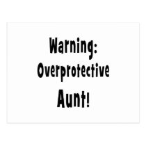preto overprotective de advertência da tia cartées postais