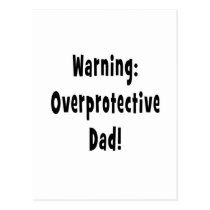 preto overprotective de advertência do pai cartées postais