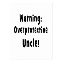 preto overprotective de advertência do tio cartées postais