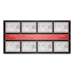 Preto vermelho da colagem do quadro do Natal Cartões Com Fotos Personalizados