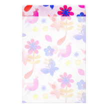 Primavera colorido dos pássaros das borboletas das papel personalizados