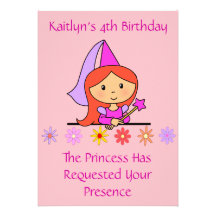 Princesa Aniversário Convite