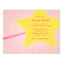 Princesa Aniversário Convites Personalizados