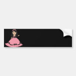 Princesa cor-de-rosa & preta 2 do vestido adesivo