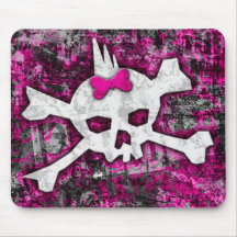 Princesa do crânio do punk mousepads