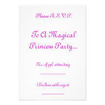 Princesa mágica Partido R.S.V.P. Convites