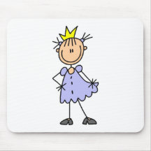 Princesa pequena Com Coroa Mouse Pads
