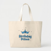 Príncipe do primeiro aniversario bolsa de lona