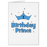 Príncipe do primeiro aniversario cartões