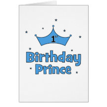 Príncipe do primeiro aniversario cartões