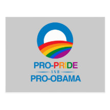 Pro-Orgulho e Pro-Obama Cartao Postal