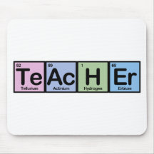Professor feito dos elementos mouse pads