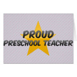 Professor pré-escolar orgulhoso cartão