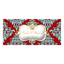 Programa bonito do casamento tema damasco de 311 C Panfleto Personalizado