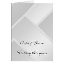 Programa branco do casamento cartão