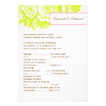 Programa floral Luxe do casamento no verde & no ro Convites