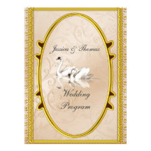 Programa formal do casamento convite personalizados