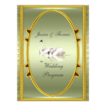 Programa formal do casamento convite personalizado