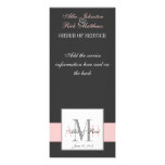 Programas do casamento do monograma convites personalizado
