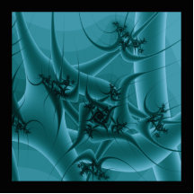 Projeto da arte do Fractal do azul e da cerceta de Esculturafotos