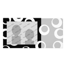 Projeto retro preto e branco na moda cartoes com fotos