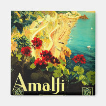 Propaganda de Amalfi Italia Italia VintageTravel Imãs