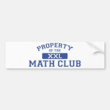 Propriedade do clube XXL da matemática Adesivos