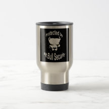 Protegido pela segurança do pitbull caneca