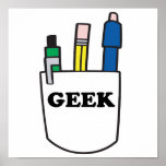 Protetor engraçado do bolso do GEEK Posteres