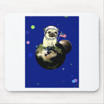 pug do espaço mouse pads