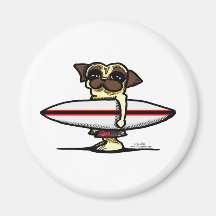 Pug do surfista imã
