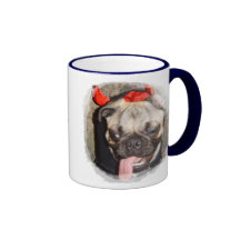 Pug louco para a vida canecas