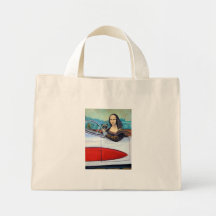 Pug & Mona Lisa no SACO de Corveta Bolsa De Lona