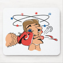 Pugilista engraçado mousepads