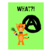 Punk Kat Cartao Postal